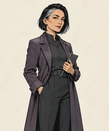 Illustrated character design of Mu